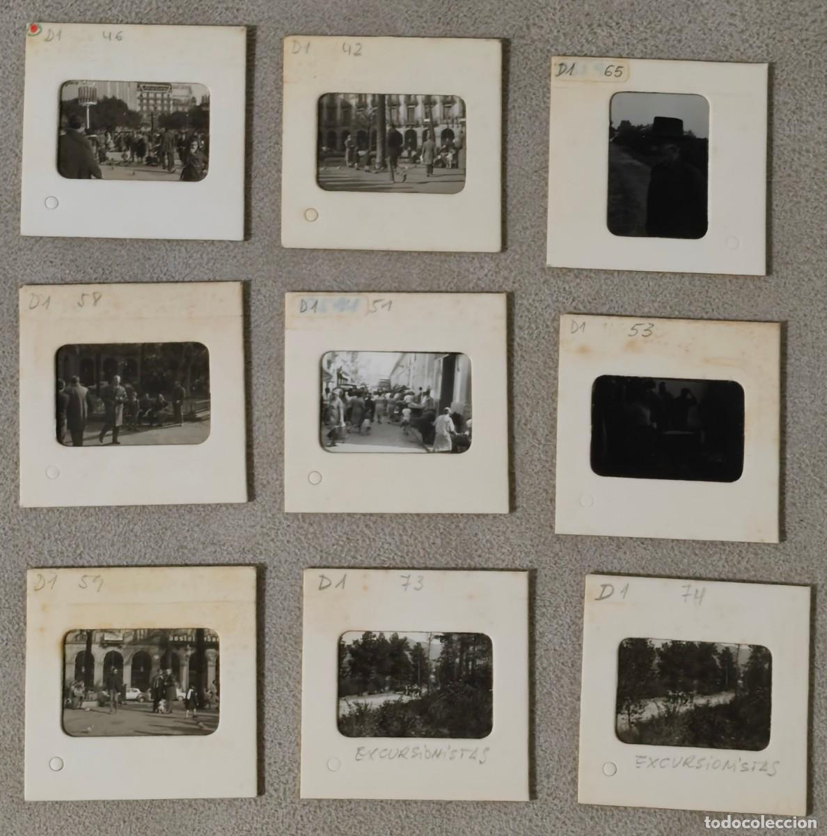 Otros Art&iacute;culos de Coleccionismo en Papel: LOTE DE 9 FOTOGRAF&Iacute;AS EN BLANCO Y NEGRO CON ASPECTOS DE LA SOCIEDAD EN TAMA&Ntilde;O DIAPOSITIVA - A&Ntilde;OS 70