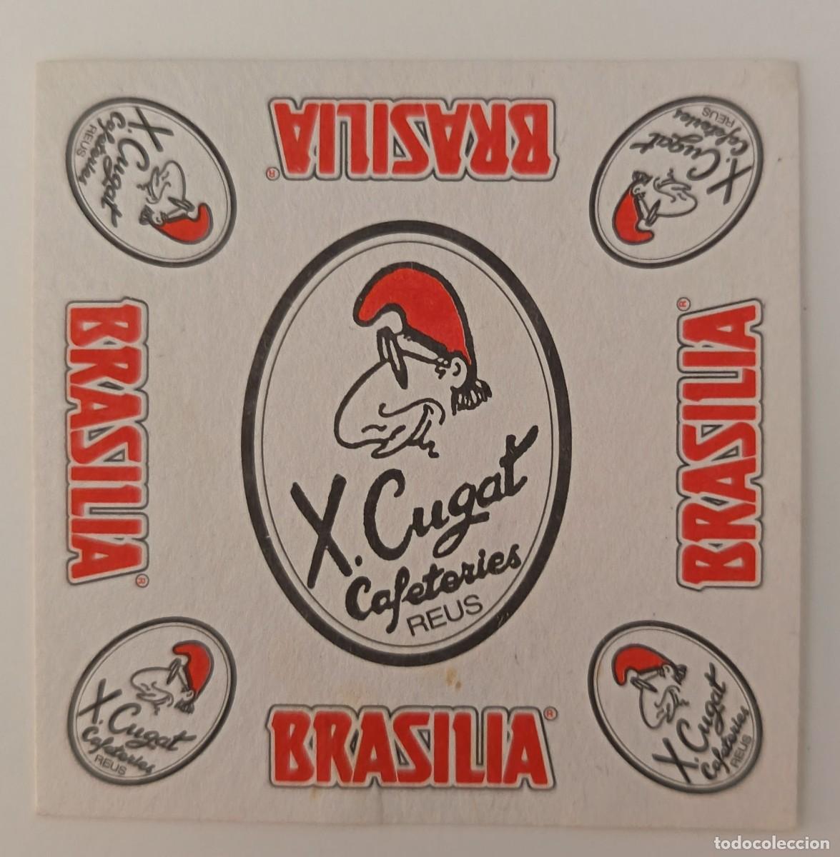 Otros Art&iacute;culos de Coleccionismo en Papel: Posavasos. Cuadrado. X. Cugat. Cafeterias Reus. Brasilia.