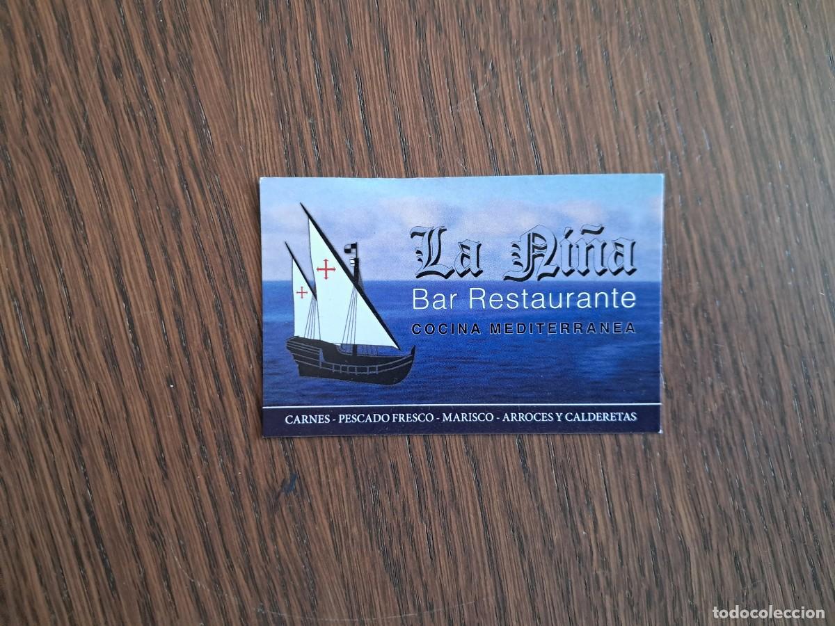 Otros Art&iacute;culos de Coleccionismo en Papel: tarjeta de visita de publicidad, bar restaurante La Ni&ntilde;a, Porto Colom. Mallorca.