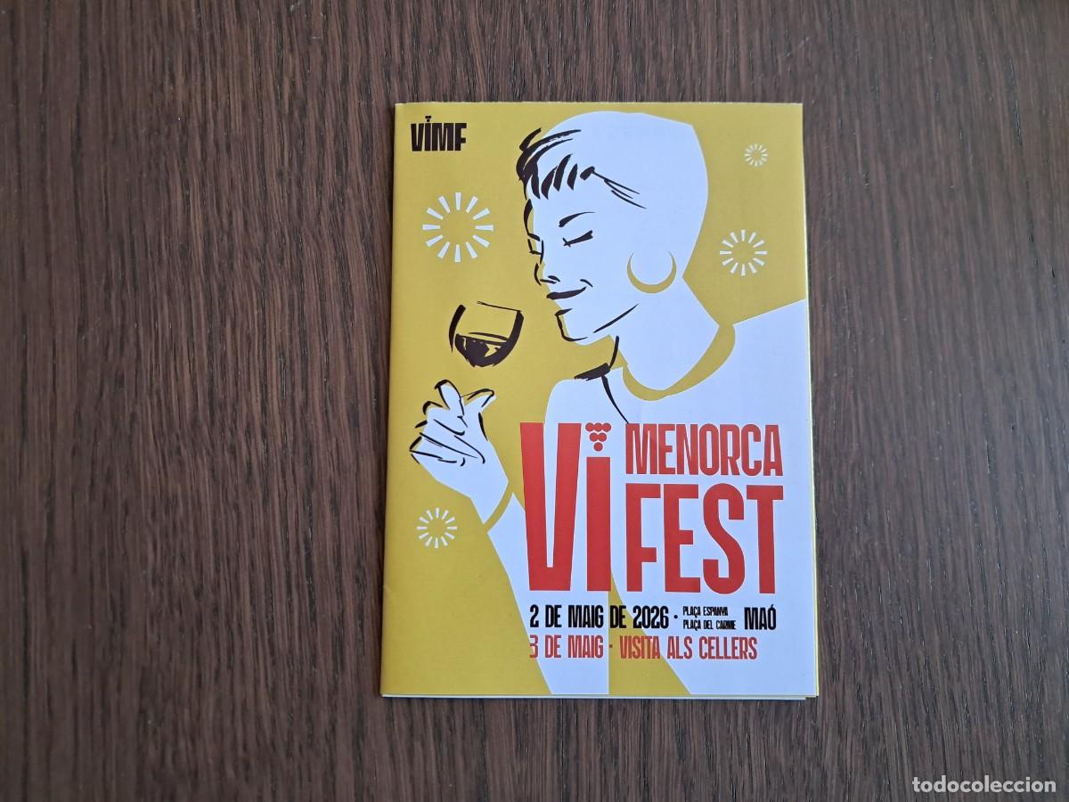 Otros Art&iacute;culos de Coleccionismo en Papel: folleto de publicidad, Vifest Menorca, fiesta vino, Ma&oacute;, Menorca.