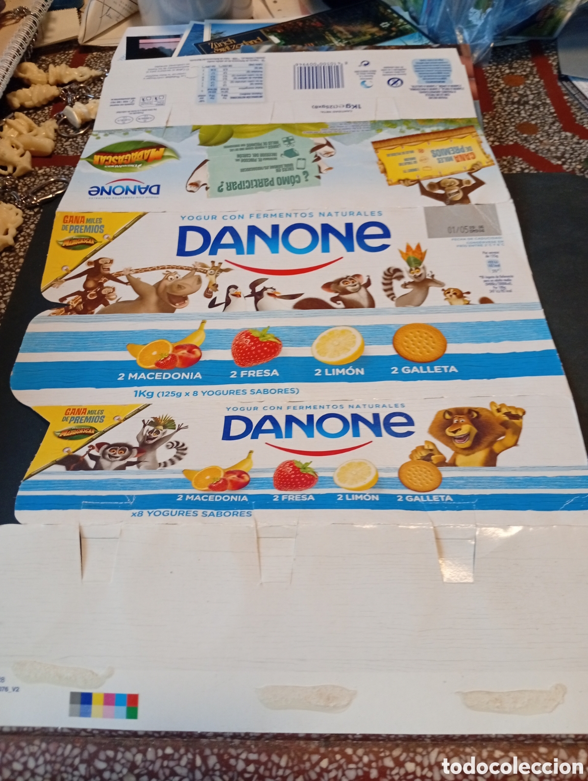 Otros Art&iacute;culos de Coleccionismo en Papel: Cart&oacute;n Danone dibujos animados Madagascar