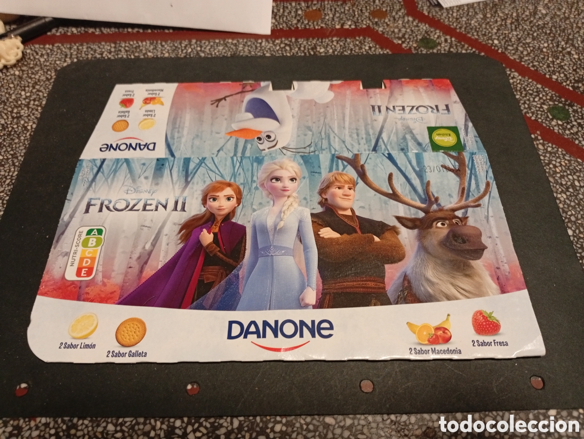 Otros Art&iacute;culos de Coleccionismo en Papel: Cart&oacute;n envoltorio Danone Frozen 2