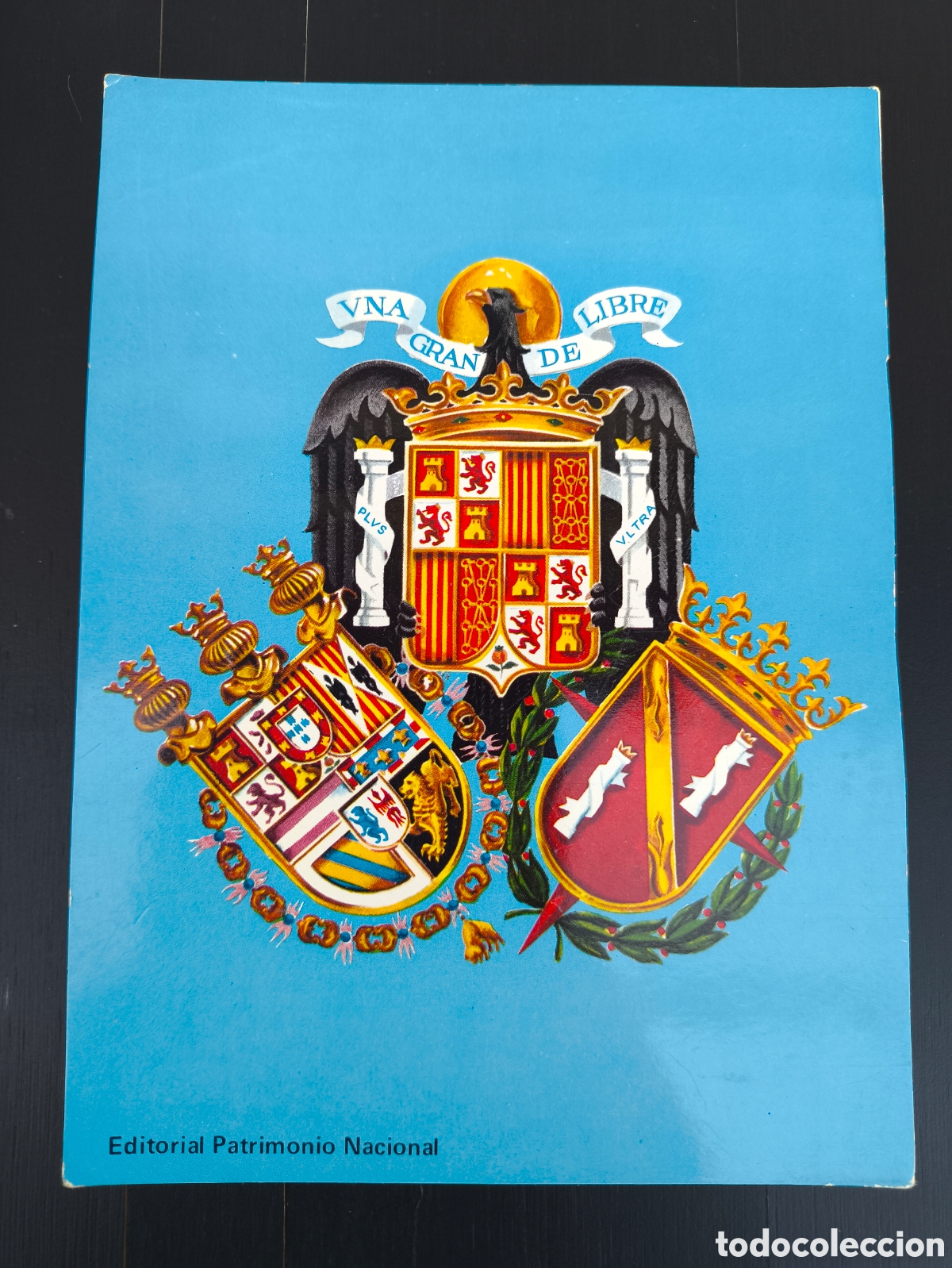 Otros Art&iacute;culos de Coleccionismo en Papel: Tarjeta escudos dictadura franquista Casa Habsburgo Casa de Franco Editorial Patrimonio Nacional