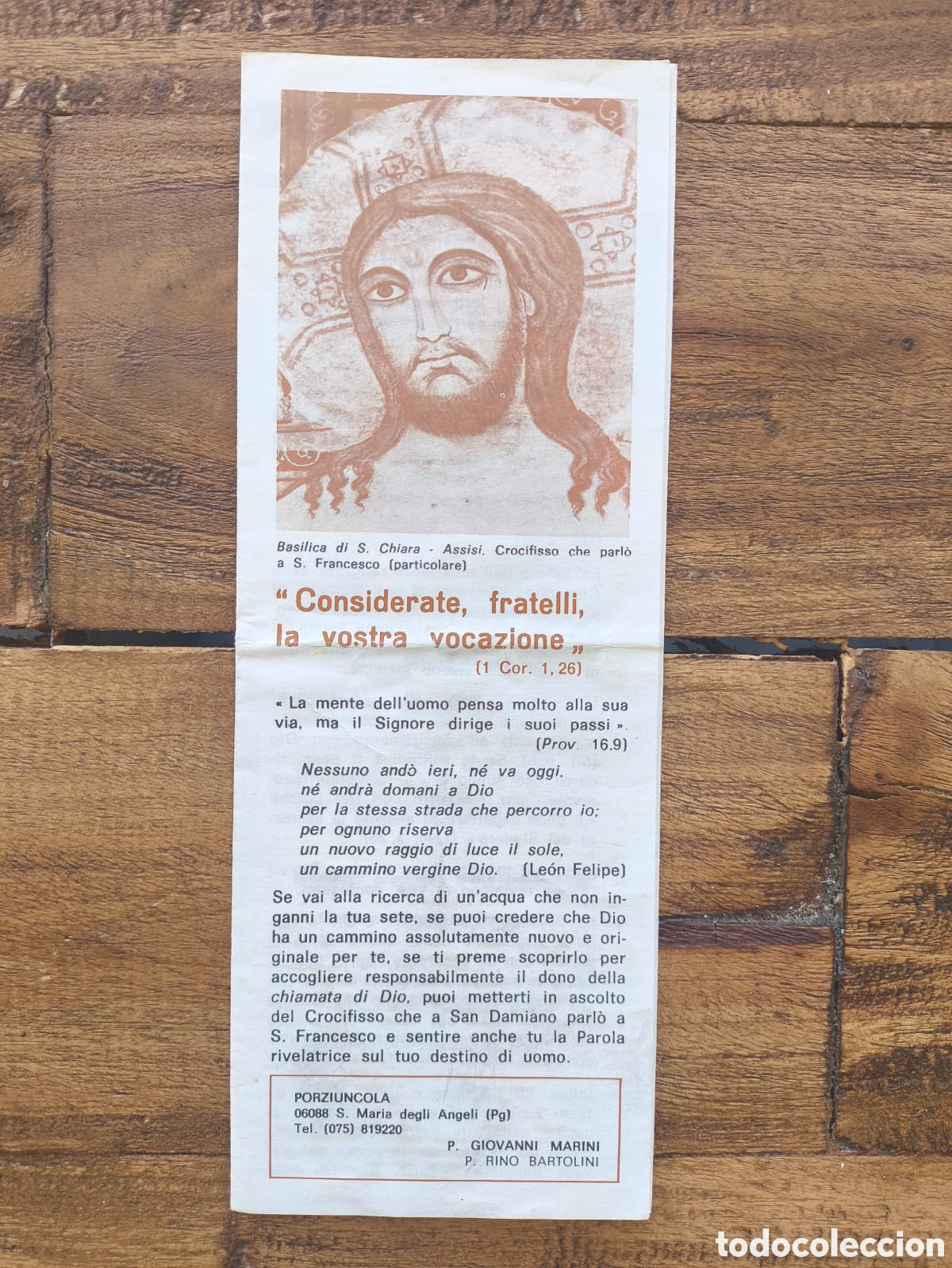 Otros Art&iacute;culos de Coleccionismo en Papel: Folleto religioso animaci&oacute;n vocacional franciscanos jornadas retiros espirituales Assisi Asis Italia