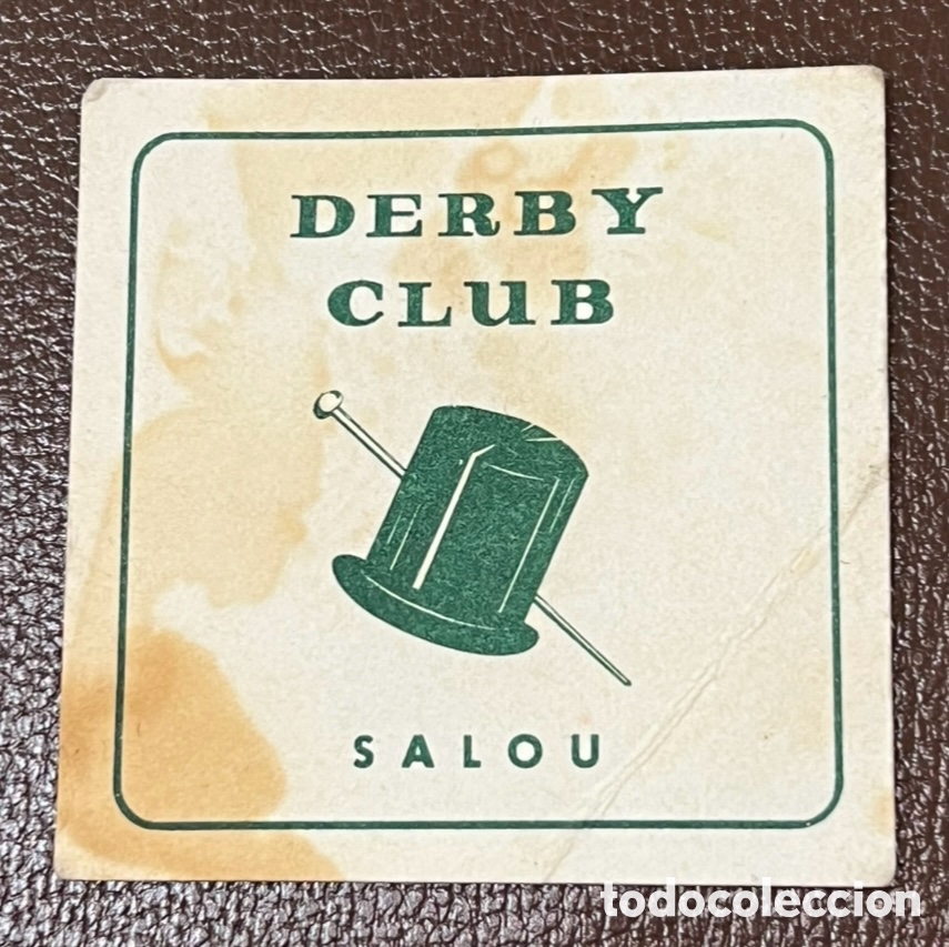 Otros Art&iacute;culos de Coleccionismo en Papel: Posavasos. DERBY Club. Salou. Tarragona. A&ntilde;os 70.