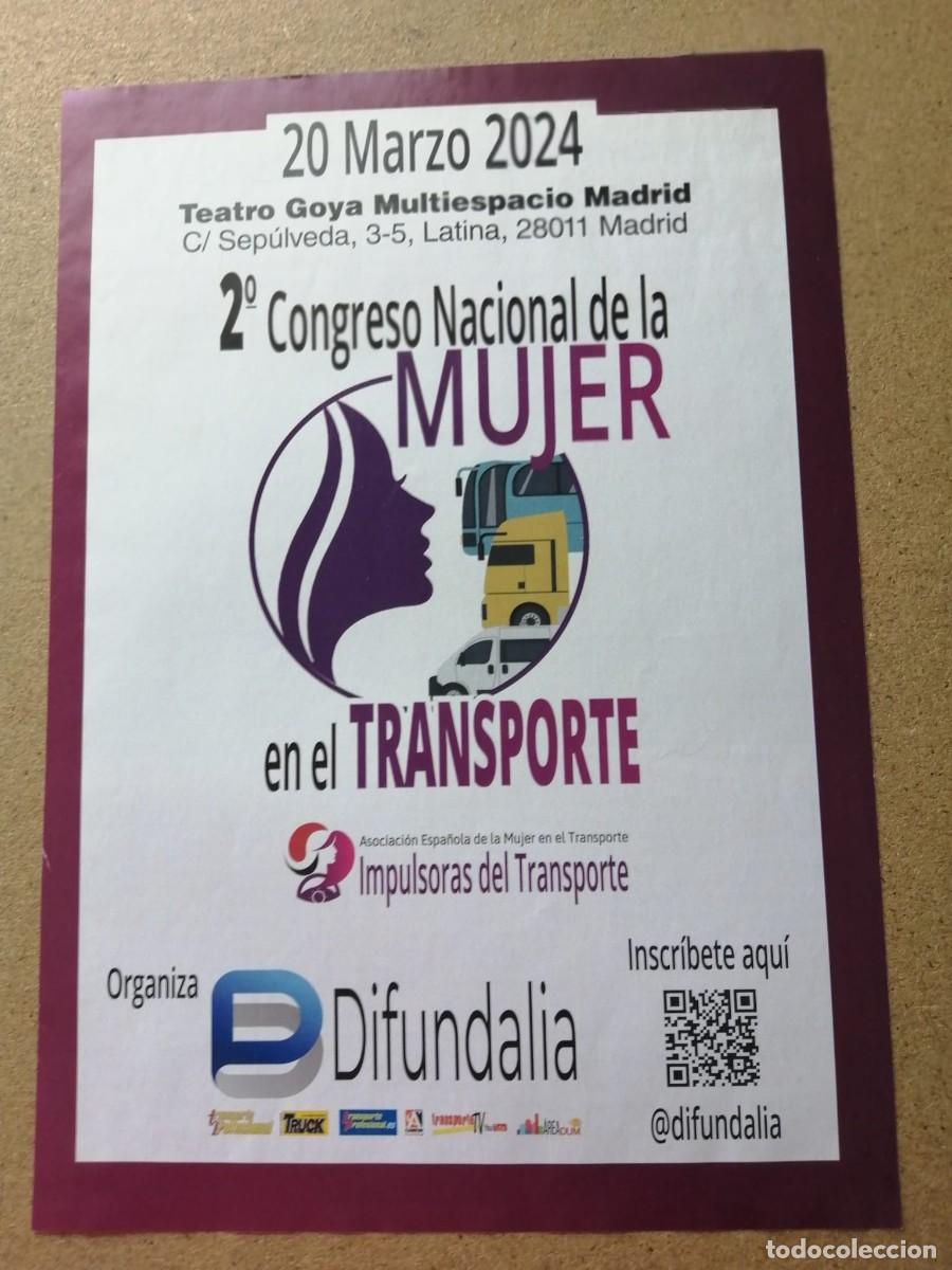 Otros Art&iacute;culos de Coleccionismo en Papel: ANUNCIO. 2&ordm; CONGRESO NACIONAL DE LA MUJER EN EL TRANSPORTE 2024
