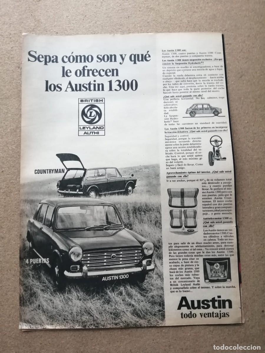 Otros Art&iacute;culos de Coleccionismo en Papel: ANUNCIO. AUSTIN 1300