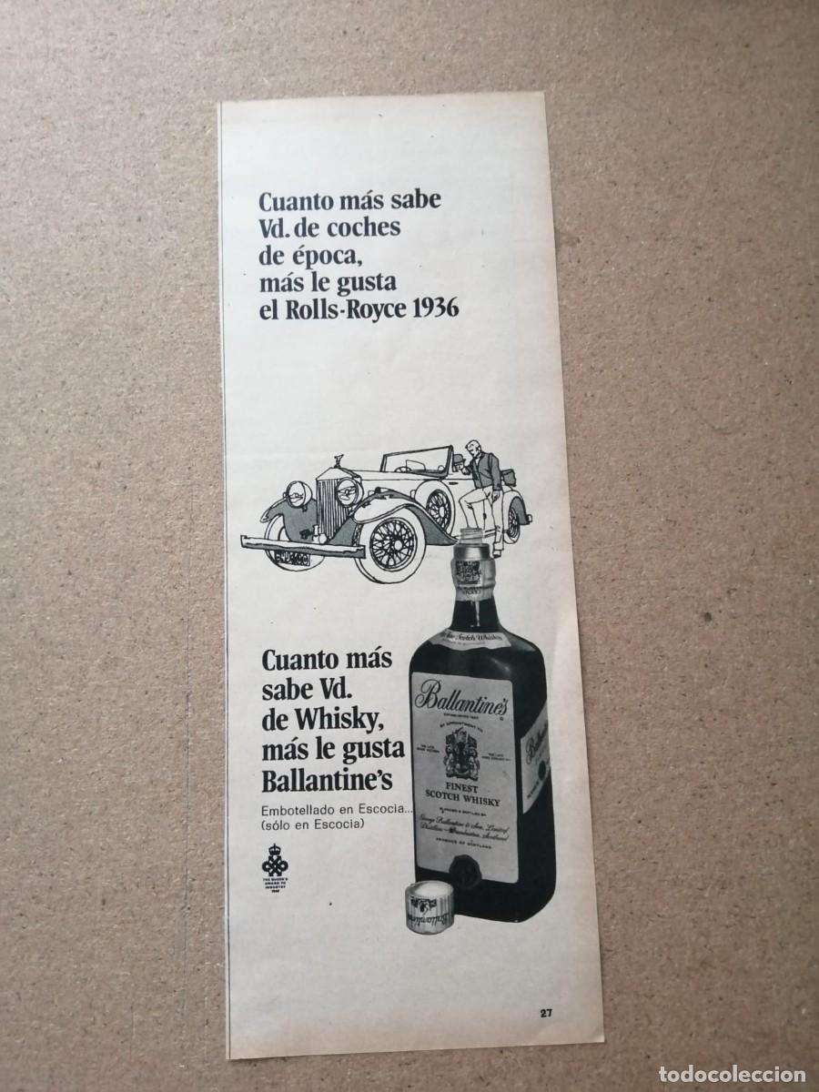 Otros Art&iacute;culos de Coleccionismo en Papel: ANUNCIO. WHISKY BALLANTINE' S