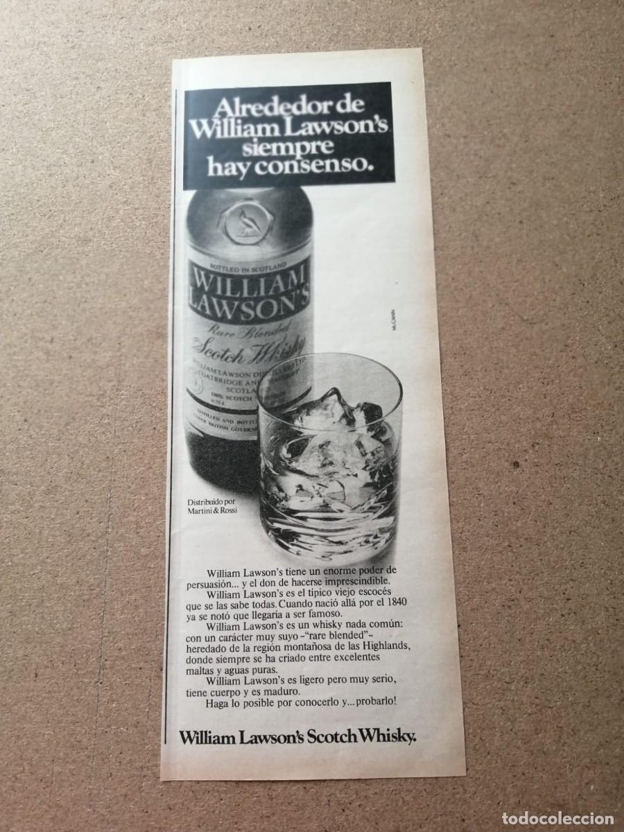 Otros Art&iacute;culos de Coleccionismo en Papel: ANUNCIO. WHISKY WILLIAM LAWSON' S