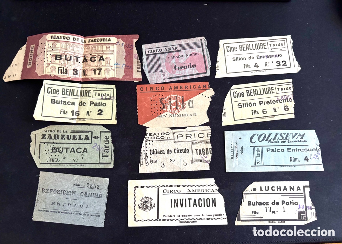 Otros Art&iacute;culos de Coleccionismo en Papel: 60 Entradas a&ntilde;os 40-50 Cine y Teatro Madrid