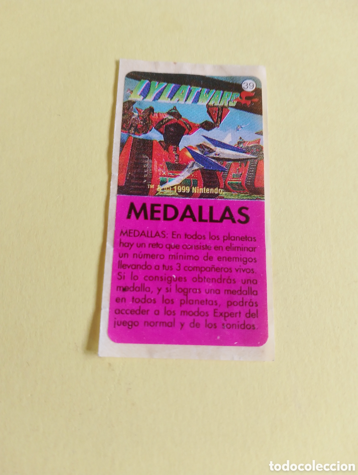 Otros Art&iacute;culos de Coleccionismo en Papel: Cromo chicle - 1999 Nintendo 39