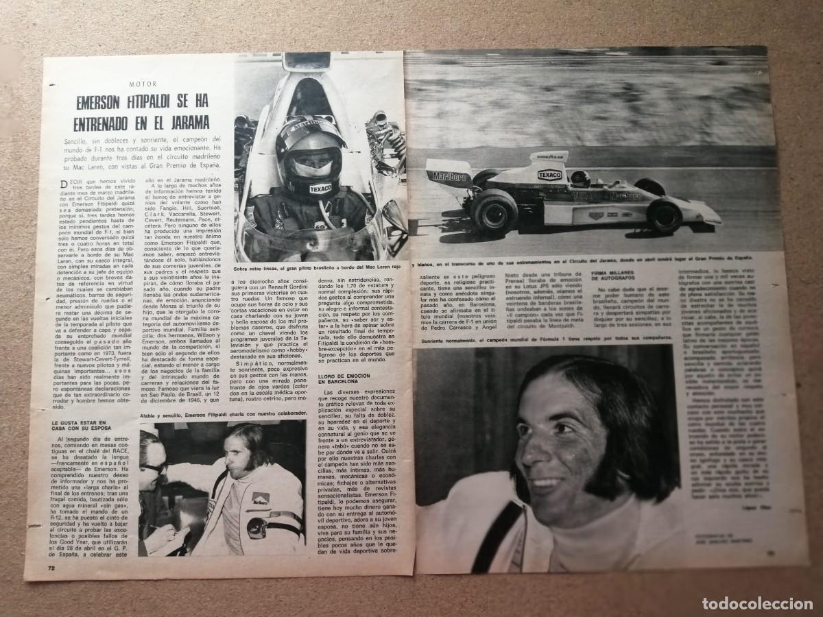 Otros Art&iacute;culos de Coleccionismo en Papel: REPORTAJE. EMERSON FITIPALDI SE ENTRENA EN EL JARAMA