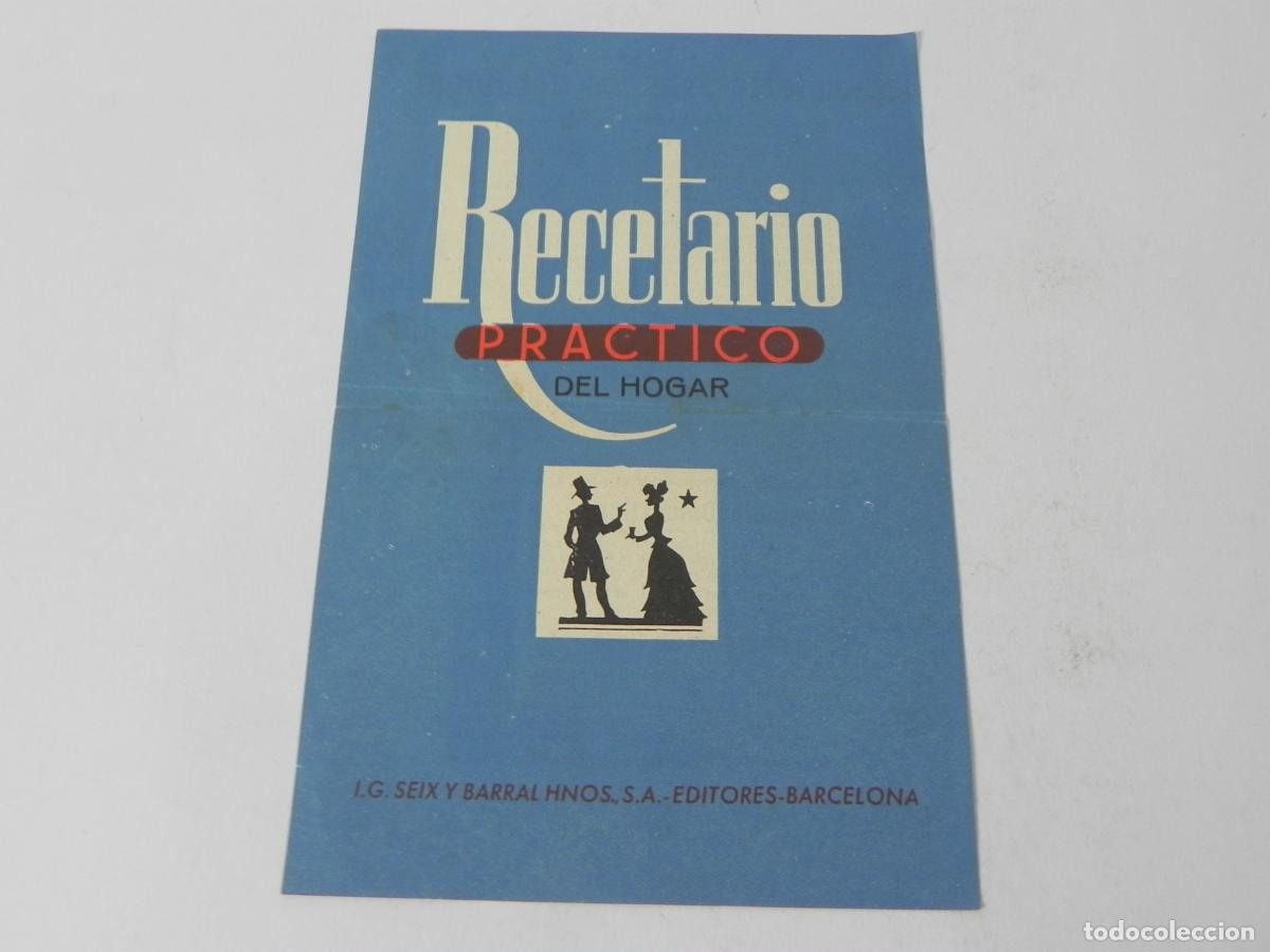 Otros Art&iacute;culos de Coleccionismo en Papel: Folleto Publicidad Seix Barral 1944-Recetario Pr&aacute;ctico del Hogar Albert Torrellas - Cocina Vintage