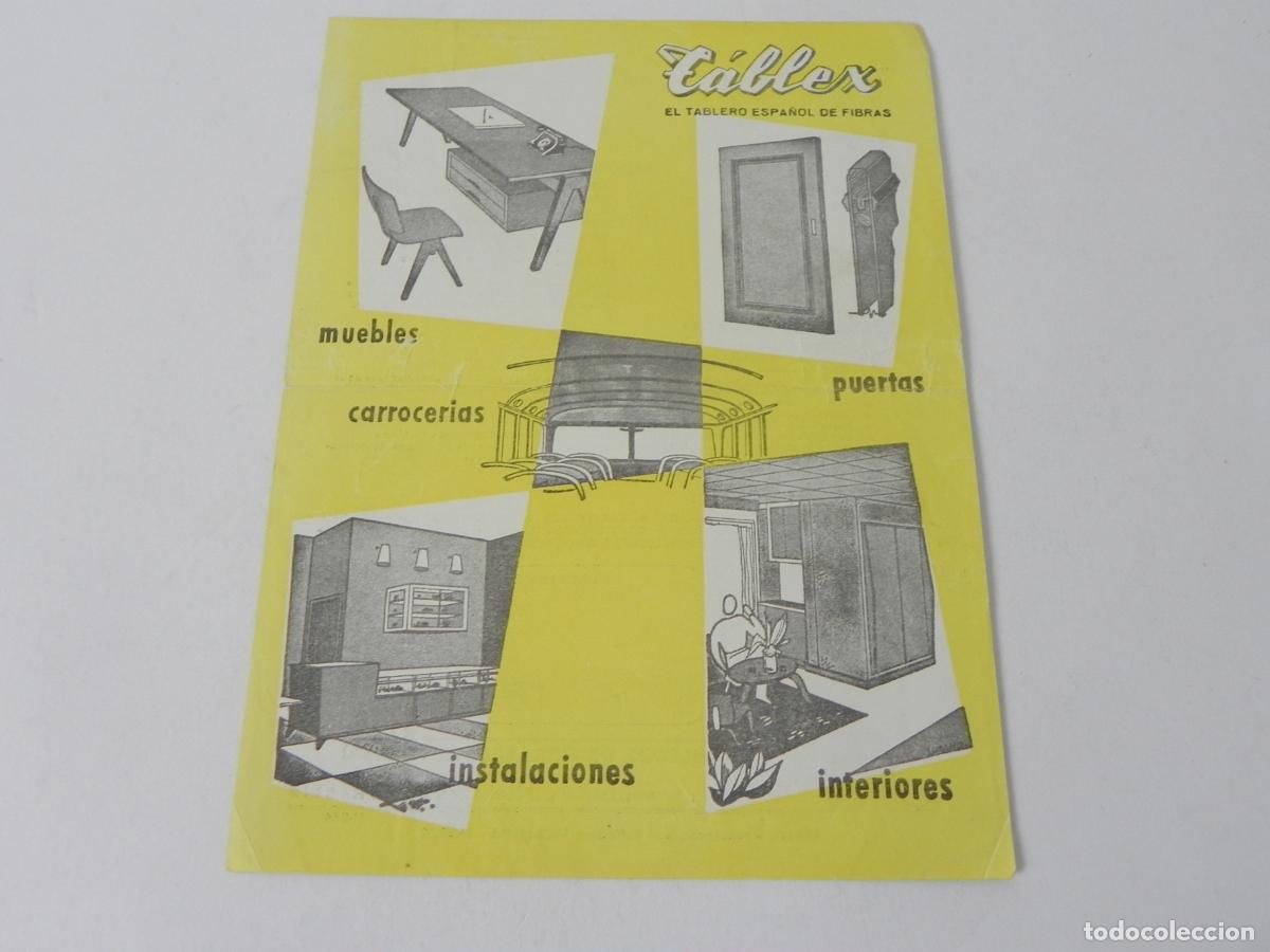 Otros Art&iacute;culos de Coleccionismo en Papel: Folleto Publicidad T&aacute;bilex Tafisa Valladolid A&ntilde;os 50 - Fibras Madera Madera Carpinter&iacute;a Cat&aacute;logo