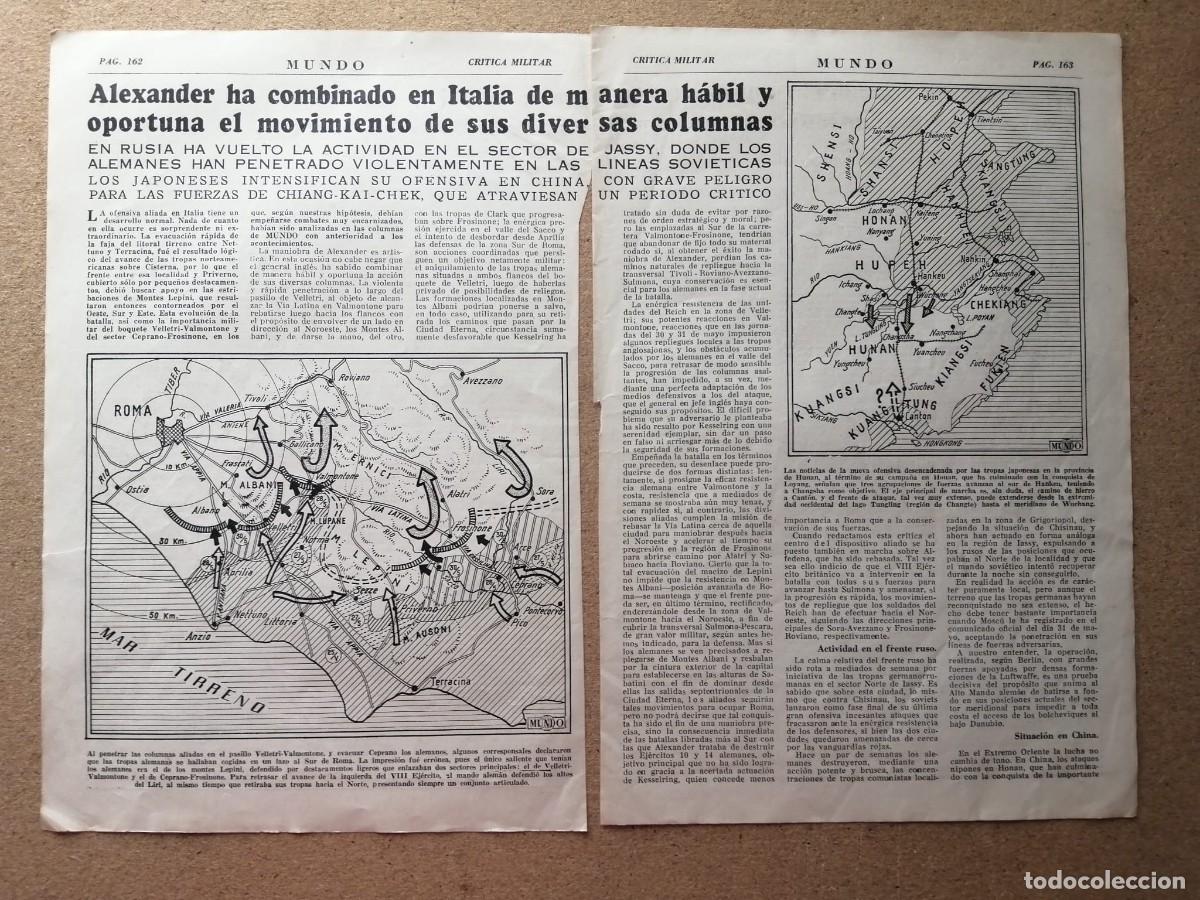Otros Art&iacute;culos de Coleccionismo en Papel: REPORTAJE. 1943. ALEXANDER COMBINA EN ITALIA EL MOVIMIENTO DE DIVERSAS COLUMNAS