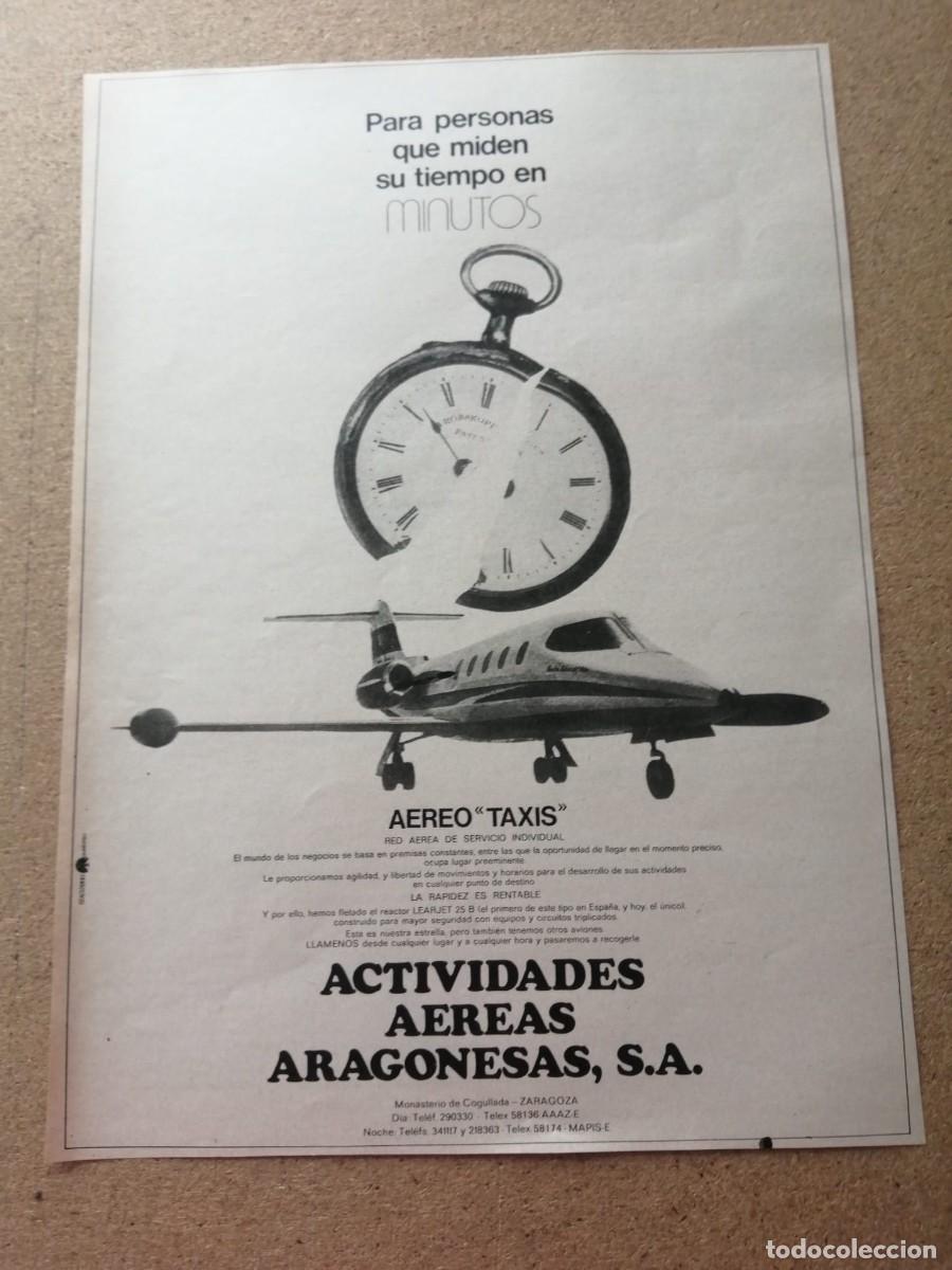 Otros Art&iacute;culos de Coleccionismo en Papel: ANUNCIO. ACTIVIDADES AEREAS ARAGONESAS S. A.