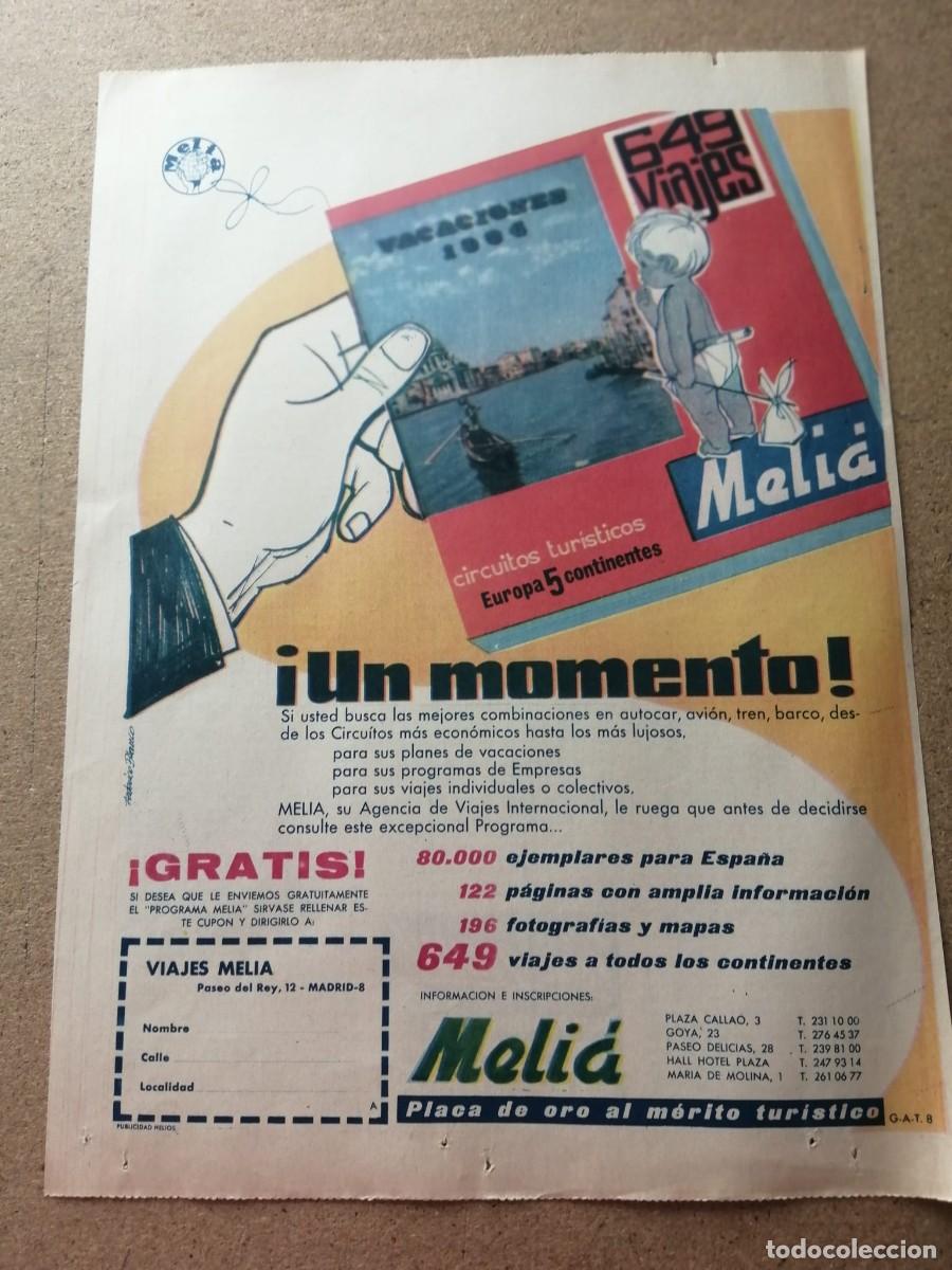 Otros Art&iacute;culos de Coleccionismo en Papel: ANUNCIO. CIRCUITOS TURISTICOS MELIA