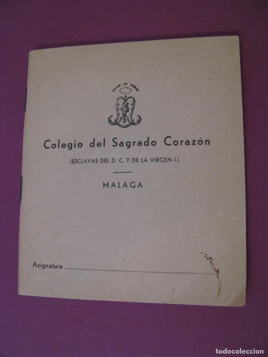 Otros Art&iacute;culos de Coleccionismo en Papel: LIBRETA O CUADERNO DE NOTAS COLEGIO DEL SAGRADO CORAZON. ESCLAVAS DEL D. C. Y DE LA VIRGEN I. MALAGA