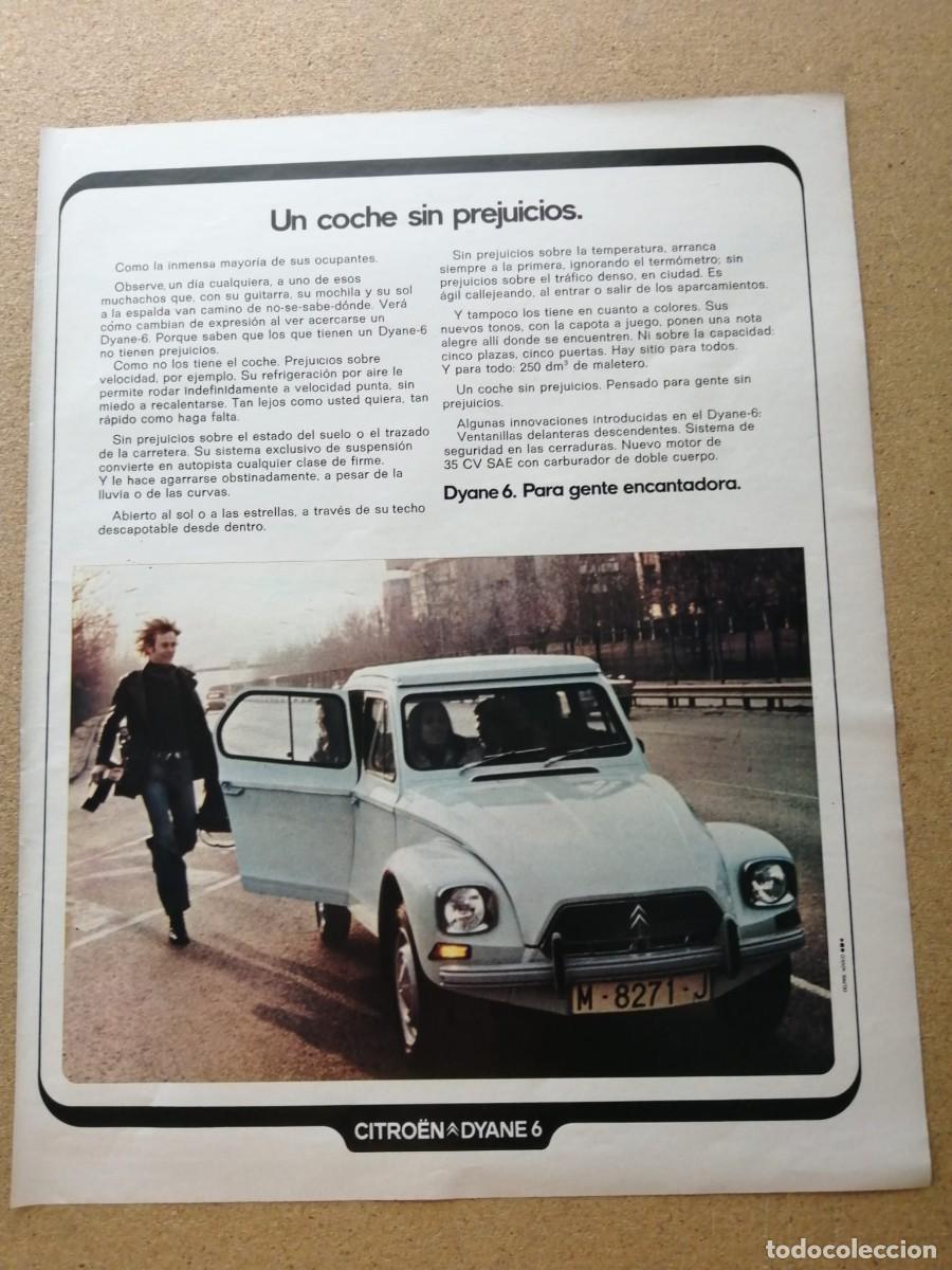 Otros Art&iacute;culos de Coleccionismo en Papel: ANUNCIO. CITROEN DYANE 6
