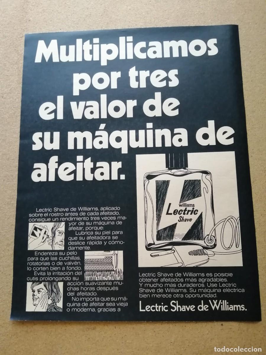 Otros Art&iacute;culos de Coleccionismo en Papel: ANUNCIO. LECTRIC SHAVE DE WILLIAMS