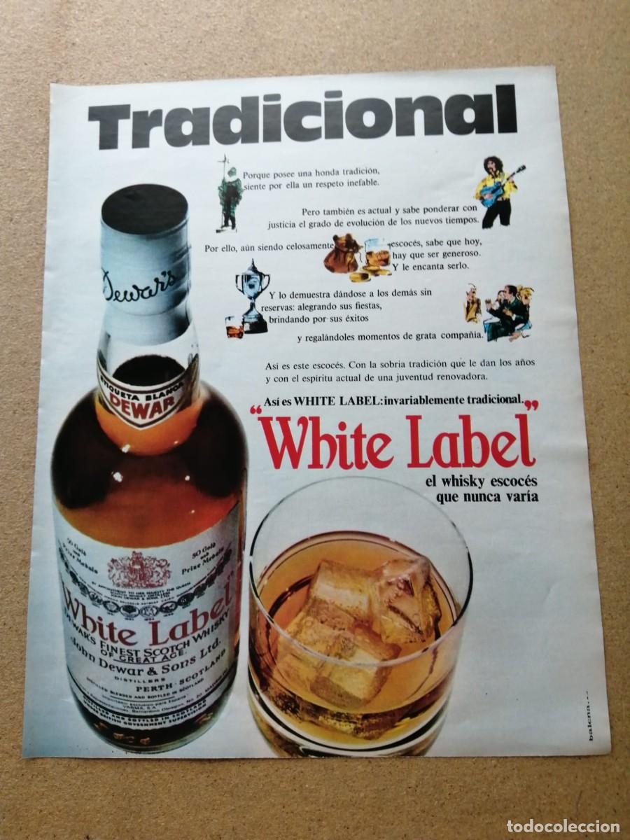Otros Art&iacute;culos de Coleccionismo en Papel: ANUNCIO. WHISKY WHITE LABEL