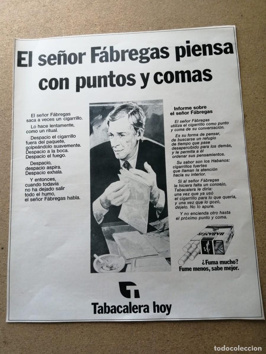 Otros Art&iacute;culos de Coleccionismo en Papel: ANUNCIO. TABACALERA HOY