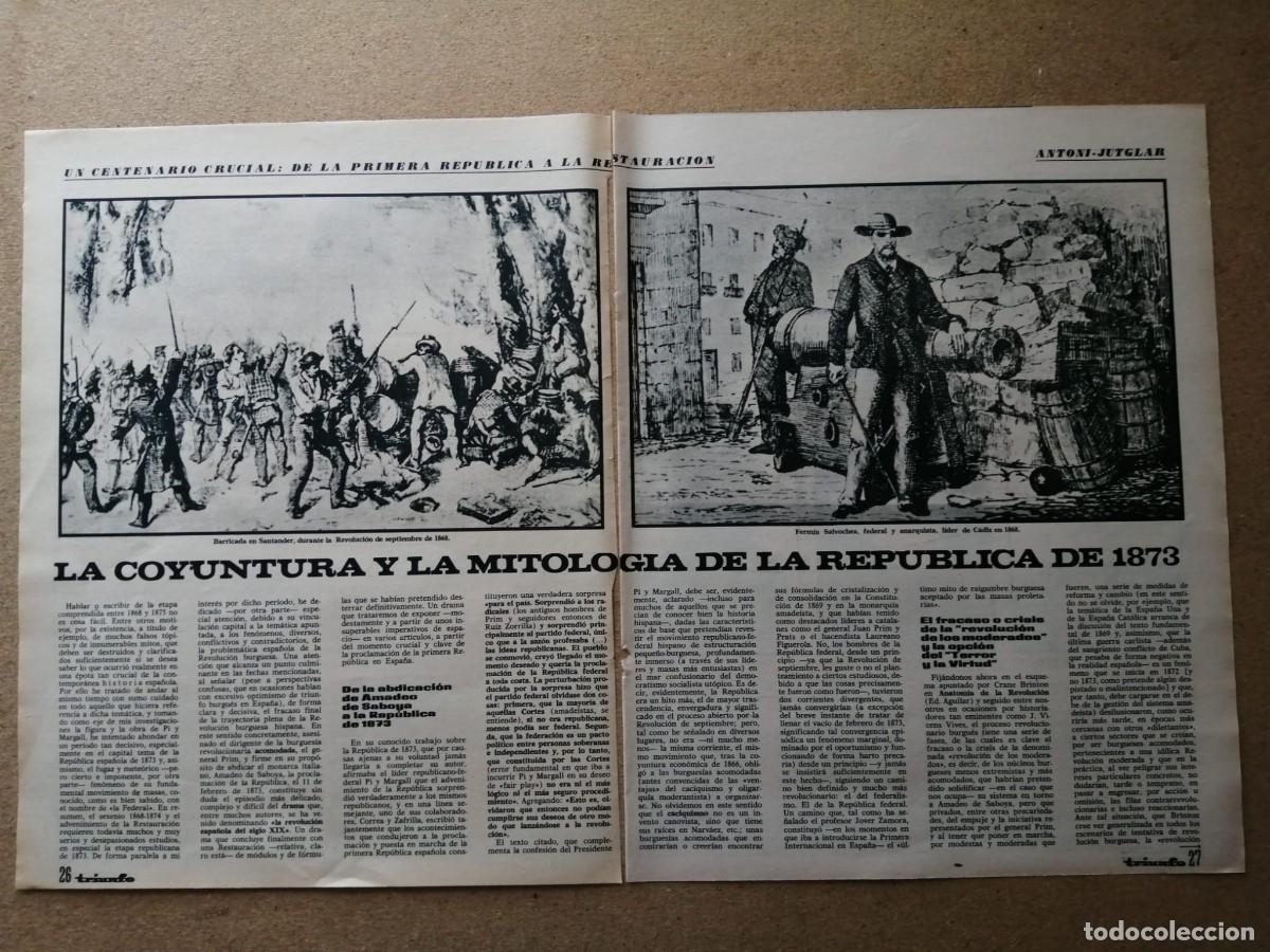 Otros Art&iacute;culos de Coleccionismo en Papel: REPORTAJE. LA COYUNTURA Y LA MITOLOGIA DE LA REPUBLICA DE 1873