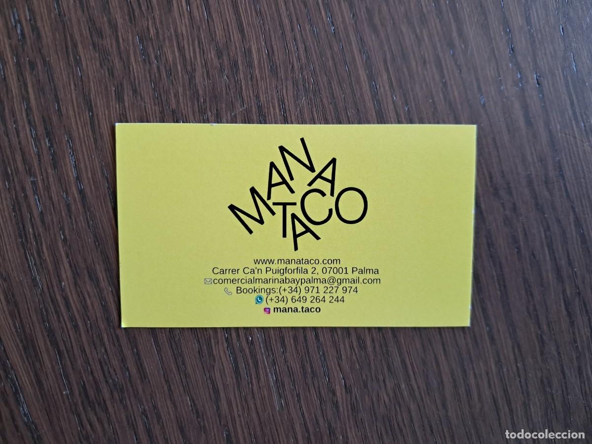 Otros Art&iacute;culos de Coleccionismo en Papel: tarjeta de visita de publicidad, Mana.taco, Palma de Mallorca.