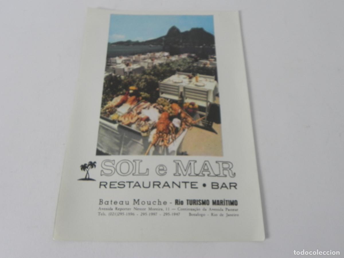 Otros Art&iacute;culos de Coleccionismo en Papel: Folleto Vintage Restaurante Sol e Mar - Bateau Mouche - R&iacute;o de Janeiro (A&ntilde;os 80)