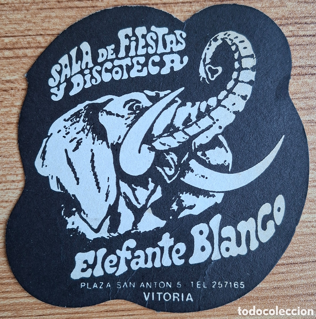 Otros Art&iacute;culos de Coleccionismo en Papel: Posavasos Sala de Fiesta y Discoteca Elefante Blanco - Vitoria Gasteiz (Alava / Araba)