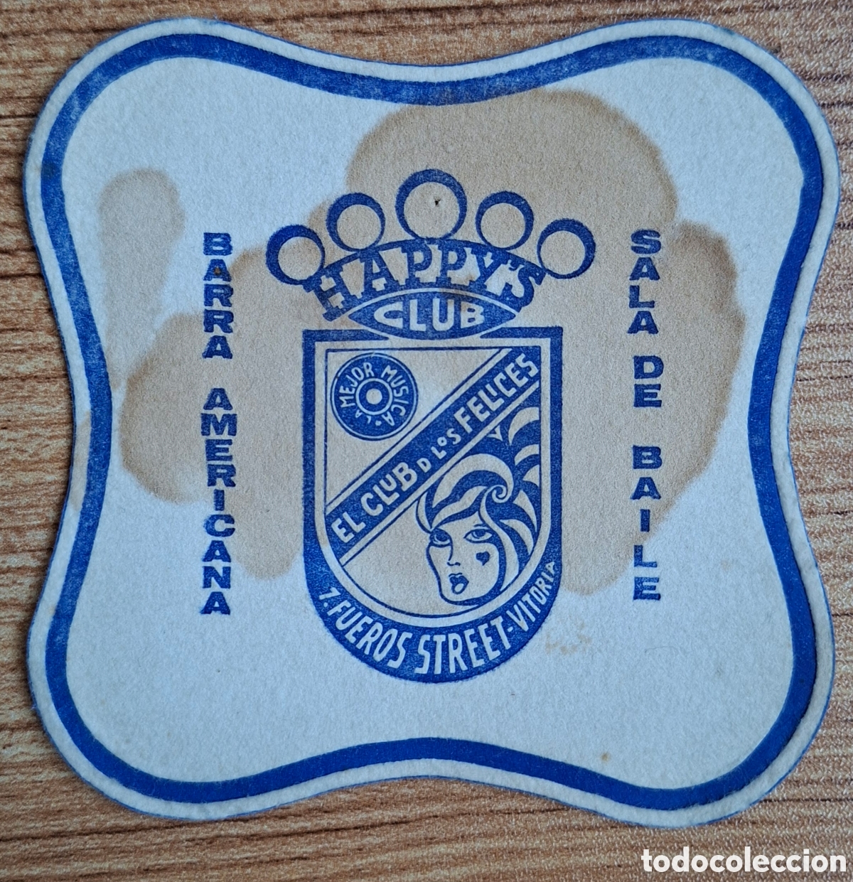 Otros Art&iacute;culos de Coleccionismo en Papel: Posavasos Barra Americana Sala Baile Happy's Club El Club Felices - Vitoria Gasteiz (Alava / Araba)