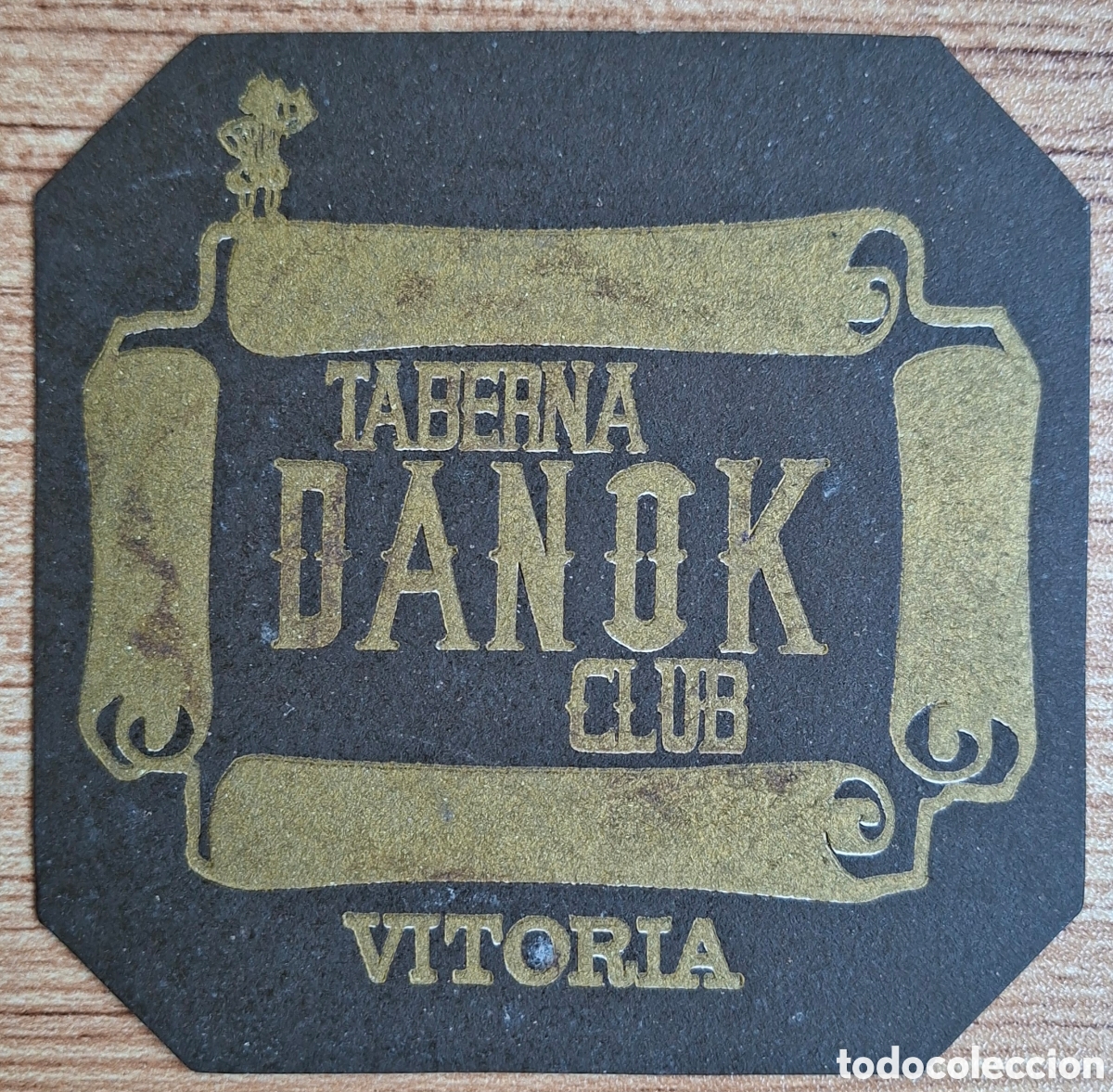 Otros Art&iacute;culos de Coleccionismo en Papel: Posavasos Taberna Club Danok negro - Vitoria Gasteiz (Alava / Araba)