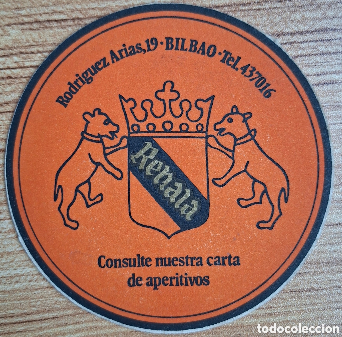 Otros Art&iacute;culos de Coleccionismo en Papel: Posavasos Cafeter&iacute;a Renata - Bilbao (Vizcaya / Bizkaia)