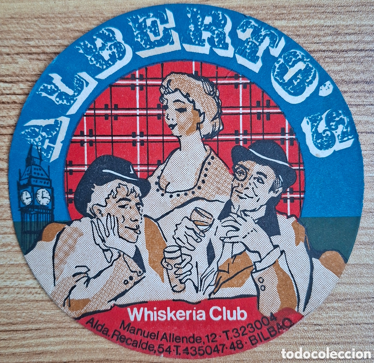 Otros Art&iacute;culos de Coleccionismo en Papel: Posavasos Whiskeria Club Alberto's - Bilbao (Vizcaya / Bizkaia)