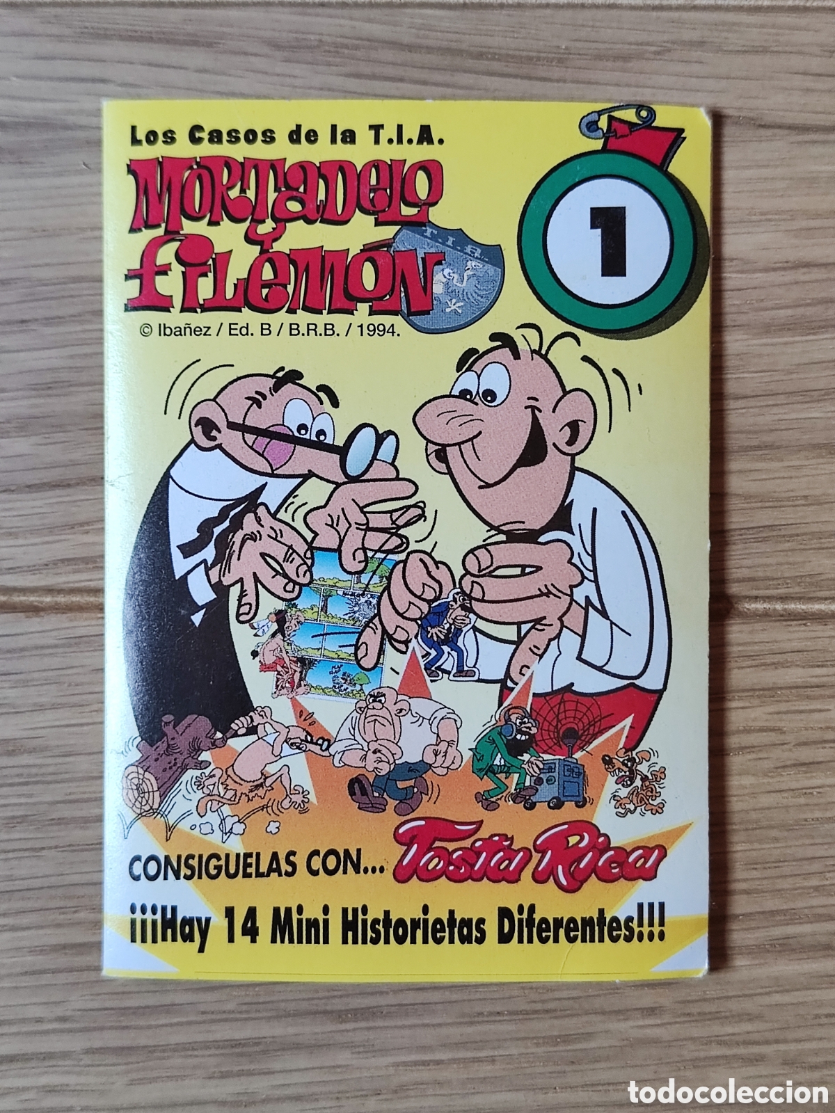 Otros Art&iacute;culos de Coleccionismo en Papel: Los casos de la T. I. A. Mortadelo y Filem&oacute;n, N&ordm;1. Galletas Tosta Rica, Cu&eacute;tara (1994)