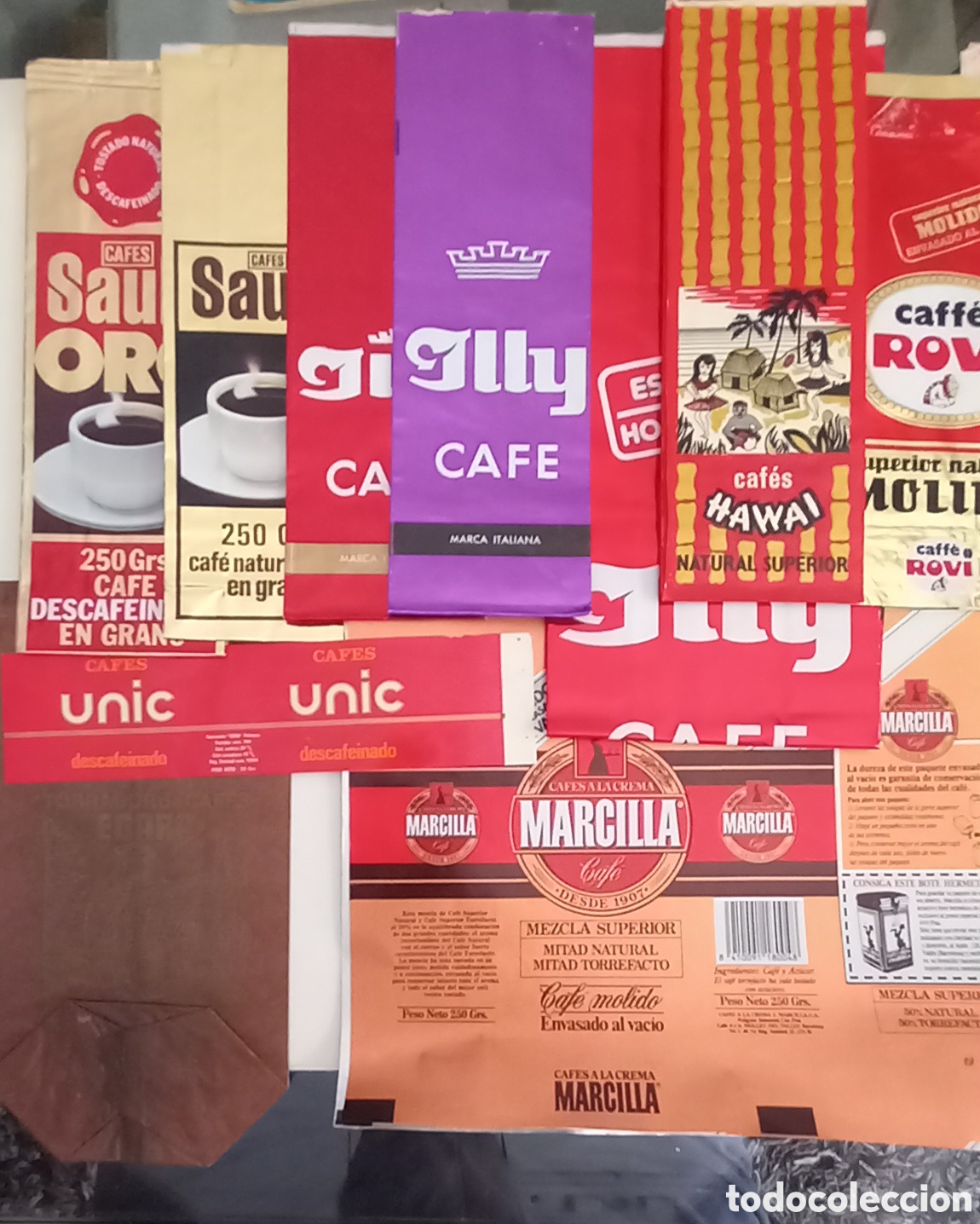 Otros Art&iacute;culos de Coleccionismo en Papel: 12 envoltorios de cafe a&ntilde;os 70-80