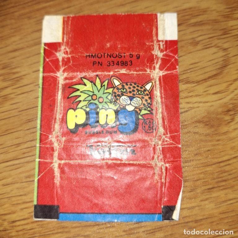 Otros Art&iacute;culos de Coleccionismo en Papel: Envoltura de chicle Ping Velim 1990s Checoslovaquia comunista