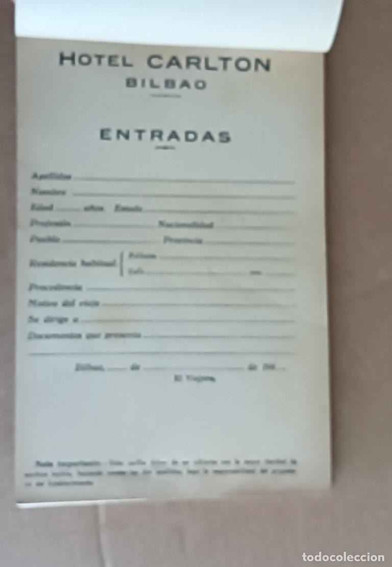Collectionnisme Papier divers: Cuaderno blog Hotel Carlton Bilbao entradas 194&hellip; Qui&eacute;n rellenar