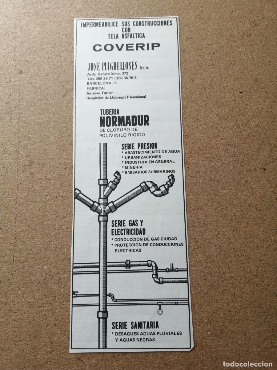 Otros Art&iacute;culos de Coleccionismo en Papel: ANUNCIO. TUBERIA NORMADUR