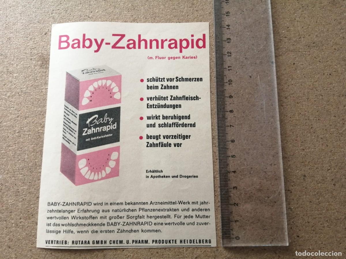 Otros Art&iacute;culos de Coleccionismo en Papel: ANUNCIO. BABY ZAHNRAPID