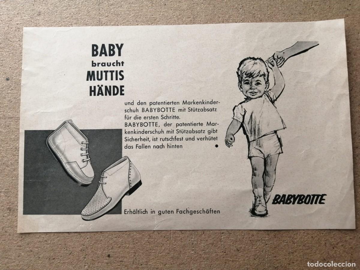 Otros Art&iacute;culos de Coleccionismo en Papel: ANUNCIO ESCRITO EN ALEMAN. BABYBOTTE