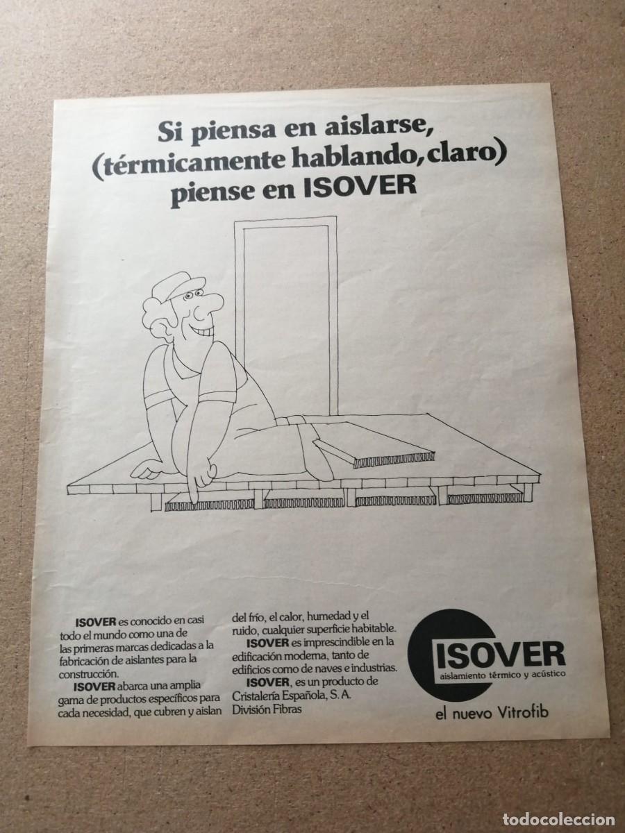 Otros Art&iacute;culos de Coleccionismo en Papel: ANUNCIO. ISOVER AISLAMIENTO TERMICO Y ACUSTICO