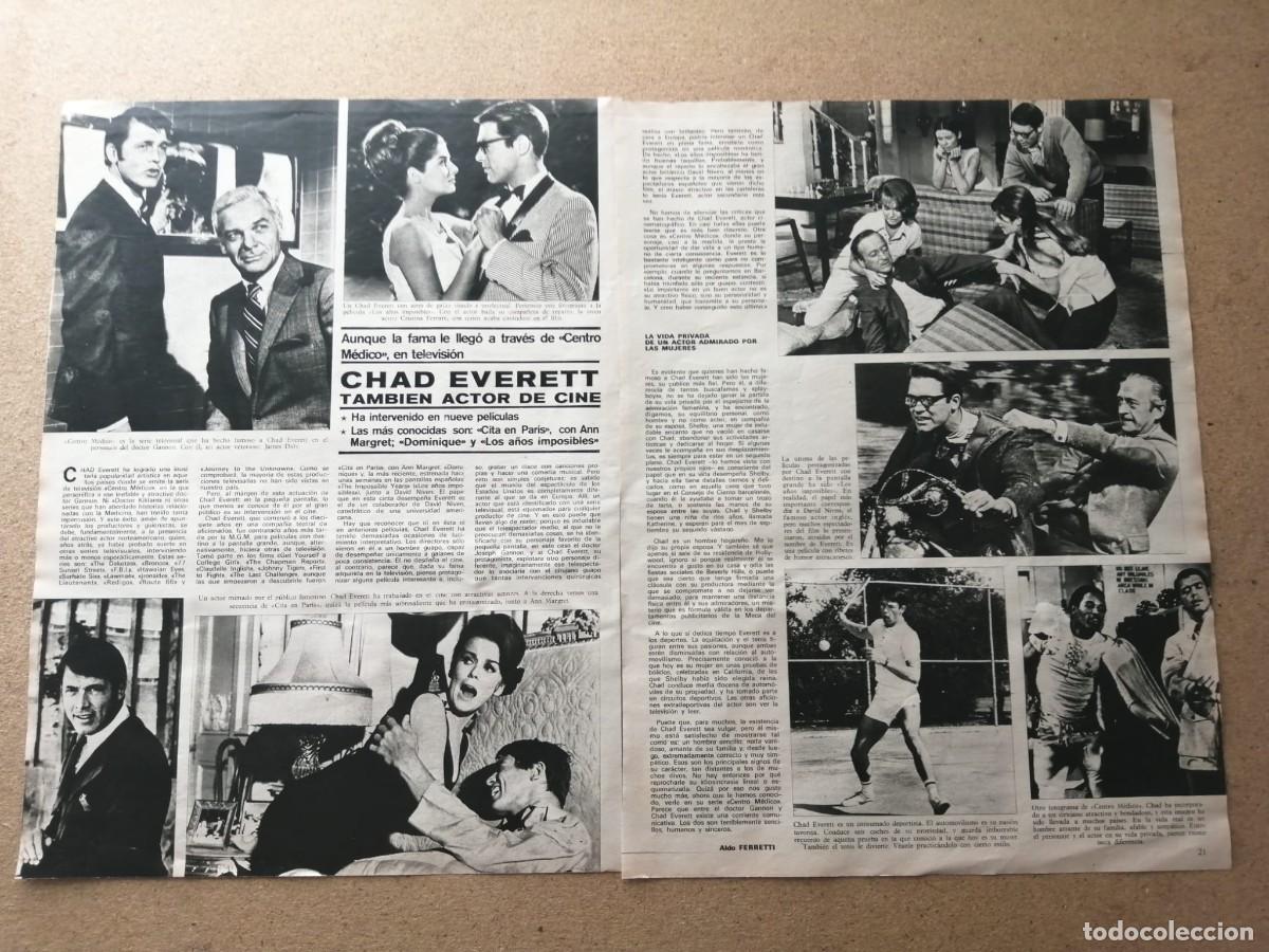 Otros Art&iacute;culos de Coleccionismo en Papel: REPORTAJE. CHAD EVERETT ACTOR DE CINE