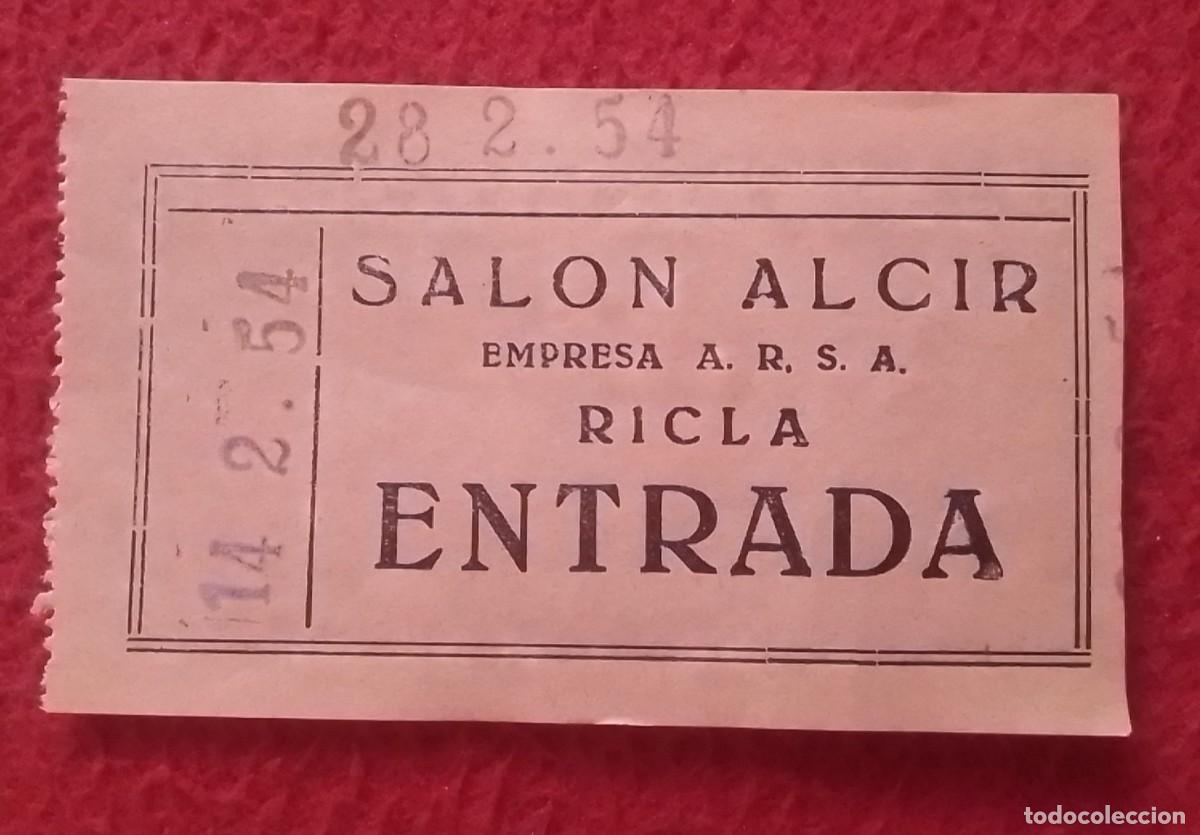 Otros Art&iacute;culos de Coleccionismo en Papel: ANTIGUA ENTRADA OLD TICKET ENTRANCE ENTRY ENTREE A&Ntilde;O 1954 SAL&Oacute;N ALCIR RICLA ZARAGOZA EMPRESA ARSA...