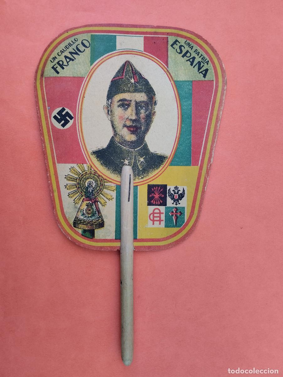 Otros Art&iacute;culos de Coleccionismo en Papel: PAY PAY ABANICO MILITAR FRANCO . ESBASTICA FALANGE.. VIRGEN PILAR PUBLICIDAD LICORERA ZARAGOZA