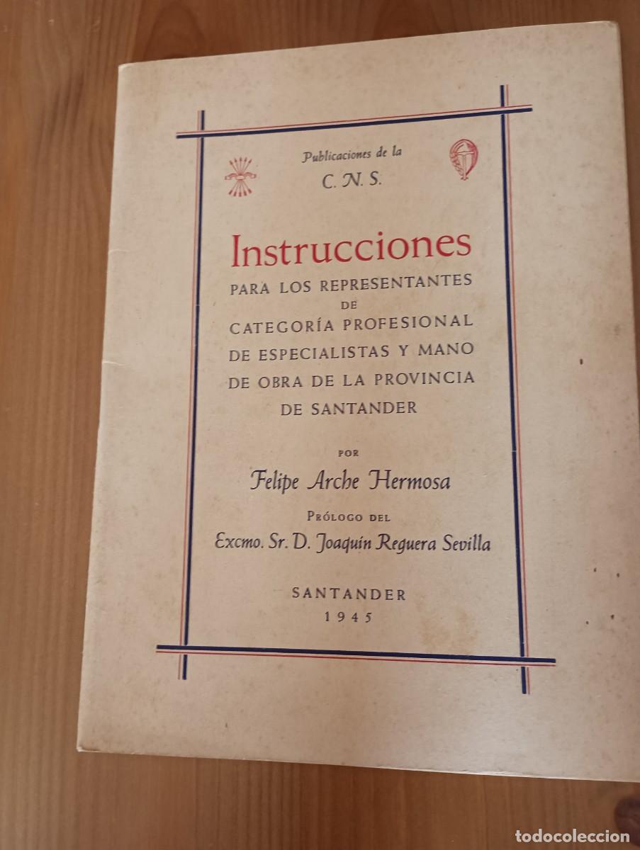 Otros Art&iacute;culos de Coleccionismo en Papel: INSTRUCIONES PARA LOS REPRESENTANTES DE CATEGORIA PROFESIONAL DE ESPECIALISTAS Y MANO DE OBRA DE LA