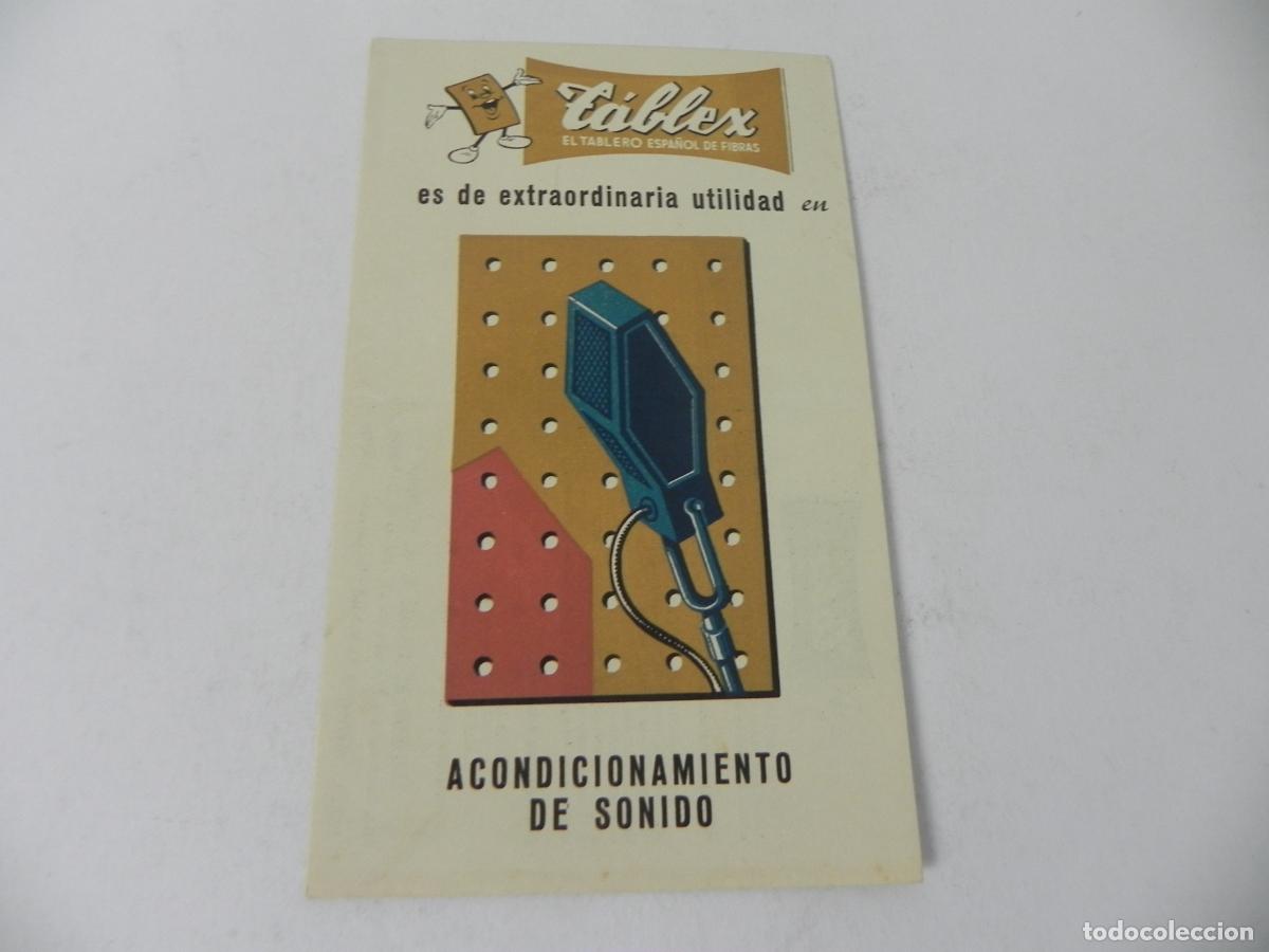 Otros Art&iacute;culos de Coleccionismo en Papel: Tarjeta Publicitaria T&eacute;cnica Tablex Tafisa - Acondicionamiento de Sonido - Madrid / Valladolid
