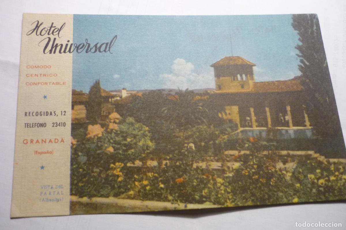 Otros Art&iacute;culos de Coleccionismo en Papel: tarjeta tama&ntilde;o postal hotel universal granada,..dorso plano cm