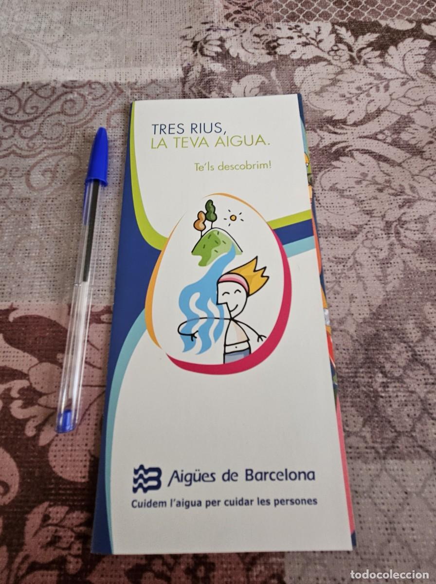 Otros Art&iacute;culos de Coleccionismo en Papel: Folleto Tr&iacute;ptico Desplegable Informativo &rdquo; Tres Rius, La Teva Aigua. Te&acute;ls Descobrim!, En Catal&aacute;n.