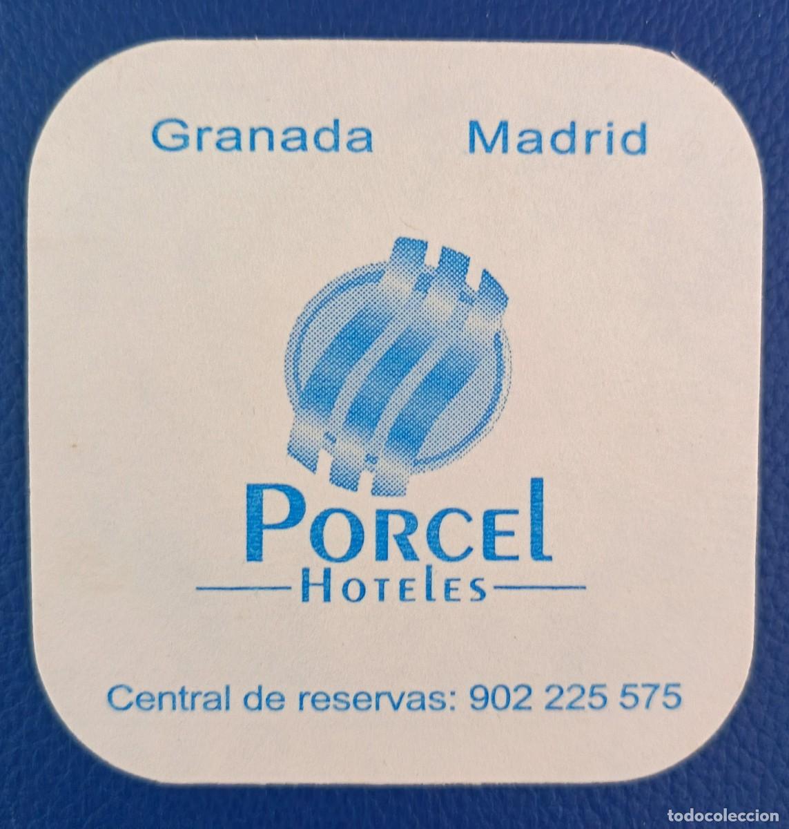 Otros Art&iacute;culos de Coleccionismo en Papel: Posavasos. Cuadrado. Porcel. Hoteles. Madrid - Granada.